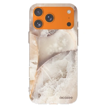 Picasee διαφανής θήκη σιλικόνης Apple iPhone 17 Pro Max - Cream marble