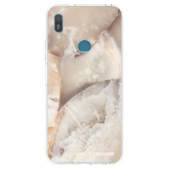 Picasee διαφανής θήκη σιλικόνης Huawei Y6 2019 - Cream marble