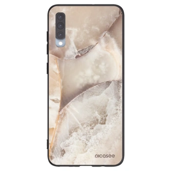 Picasee Μαύρη θήκη σιλικόνης για Samsung Galaxy A70 A705F - Cream marble