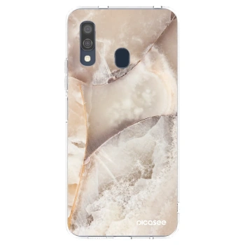 Picasee διαφανής θήκη σιλικόνης Samsung Galaxy A40 A405F - Cream marble