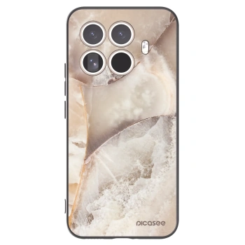Picasee Μαύρη θήκη σιλικόνης για Xiaomi 15T Pro - Cream marble