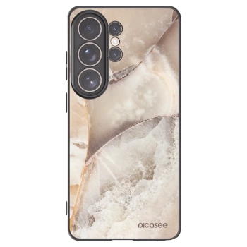 Picasee Μαύρη θήκη σιλικόνης για Samsung Galaxy S26 Ultra - Cream marble