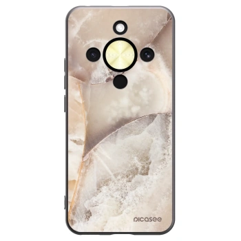 Picasee Μαύρη θήκη σιλικόνης για Honor Magic8 Lite 5G - Cream marble