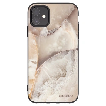 Picasee Μαύρη θήκη σιλικόνης για Apple iPhone 11 - Cream marble