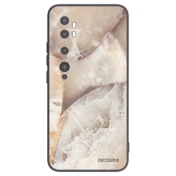 Picasee Μαύρη θήκη σιλικόνης για Xiaomi Mi Note 10 (Pro) - Cream marble