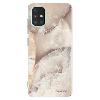 Picasee διαφανής θήκη σιλικόνης Samsung Galaxy A51 A515F - Cream marble
