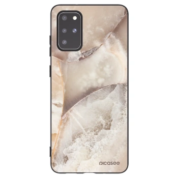 Picasee Μαύρη θήκη σιλικόνης για Samsung Galaxy S20+ G985F - Cream marble