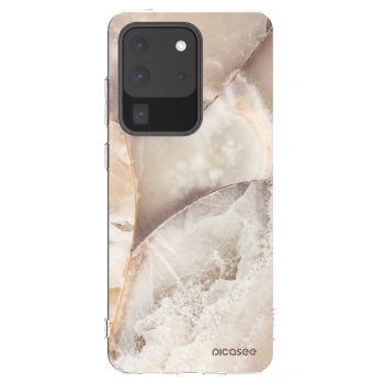 Picasee διαφανής θήκη σιλικόνης Samsung Galaxy S20 Ultra 5G G988F - Cream marble