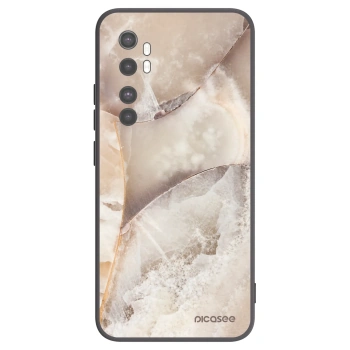 Picasee Μαύρη θήκη σιλικόνης για Xiaomi Mi Note 10 Lite - Cream marble