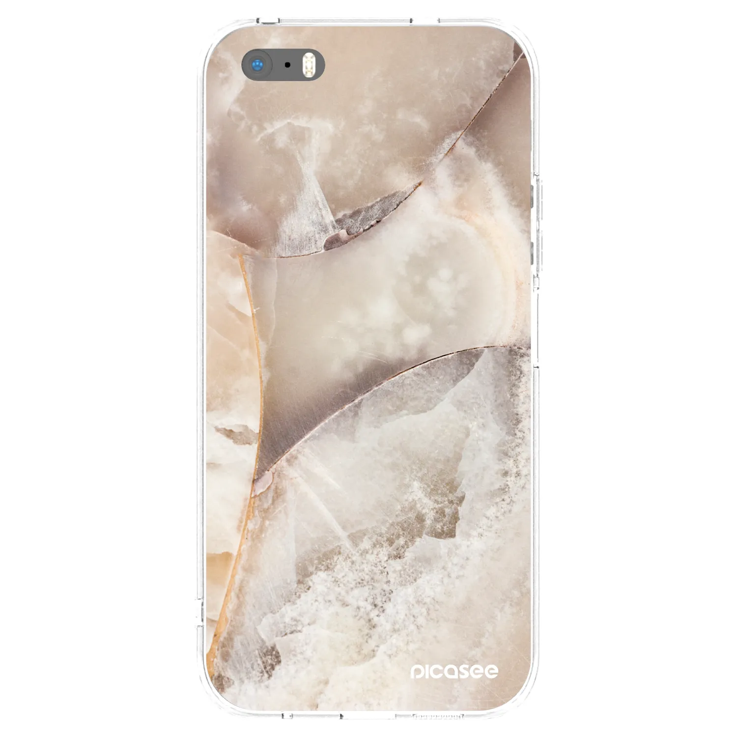 Picasee διαφανής θήκη σιλικόνης Apple iPhone 5/5S/SE - Cream marble