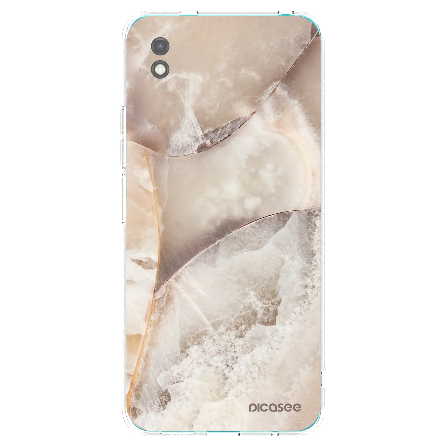 Picasee Μαύρη θήκη σιλικόνης για Xiaomi Redmi 9A - Cream marble