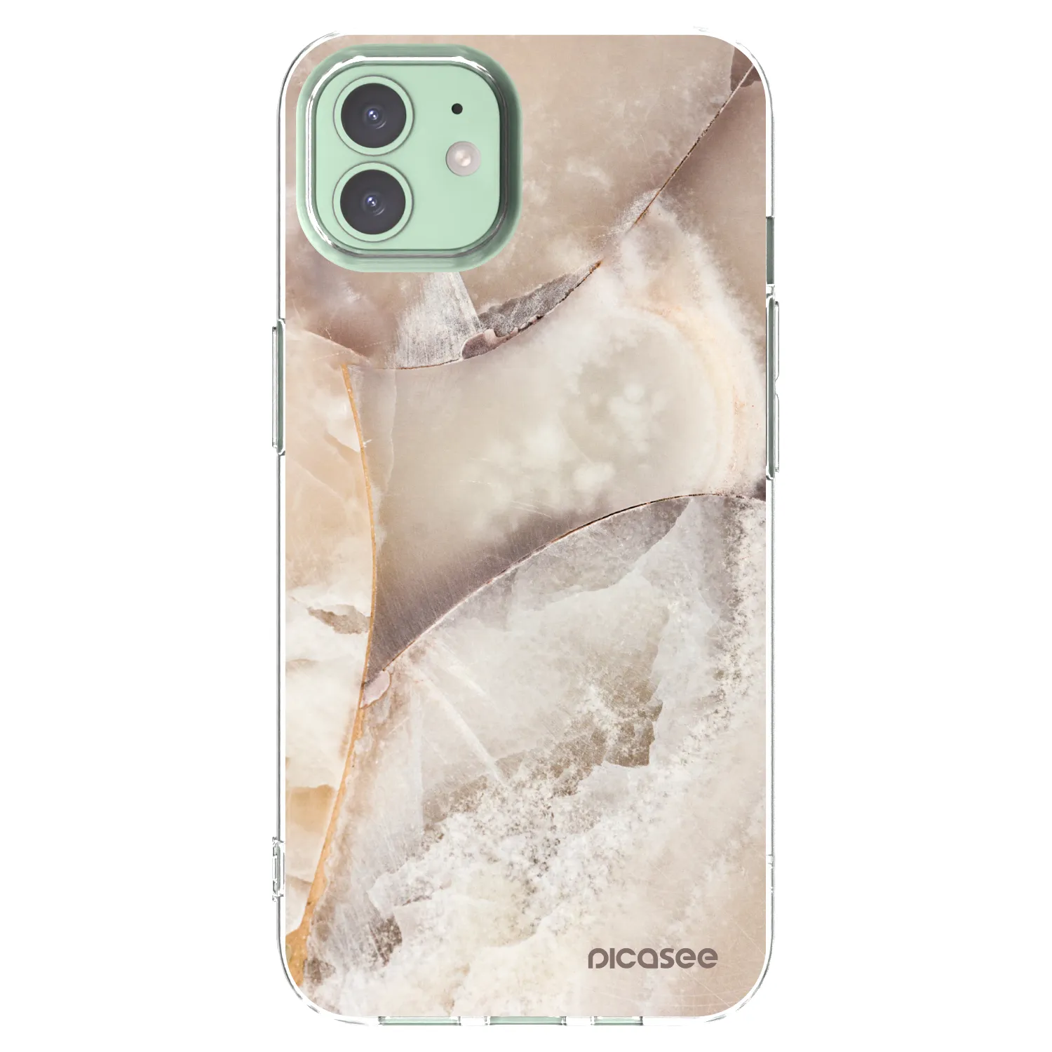 Picasee διαφανής θήκη σιλικόνης Apple iPhone 12 - Cream marble