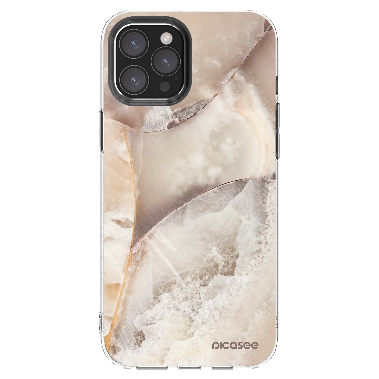 Picasee διαφανής θήκη σιλικόνης Apple iPhone 12 Pro Max - Cream marble