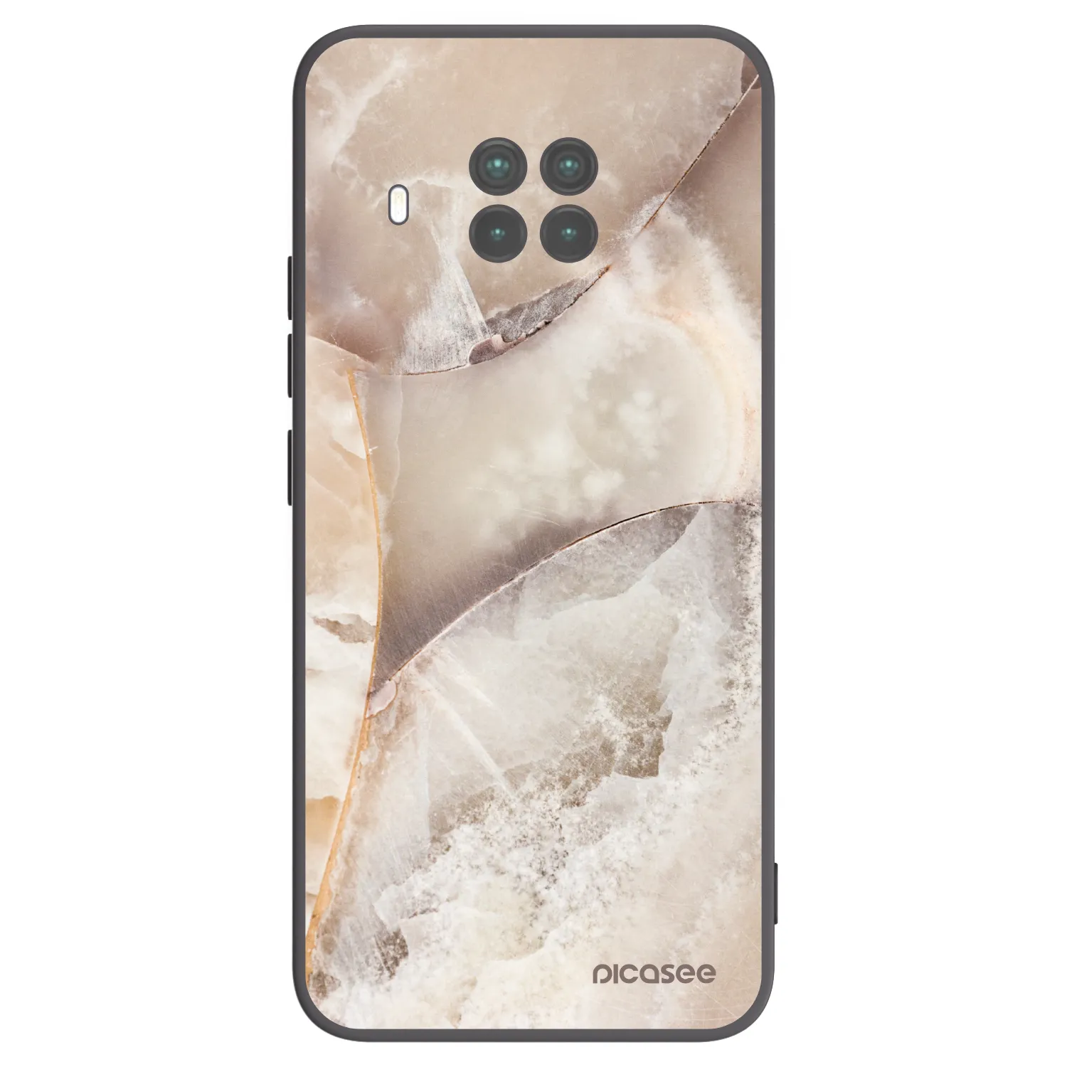 Picasee Μαύρη θήκη σιλικόνης για Xiaomi Mi 10T Lite - Cream marble