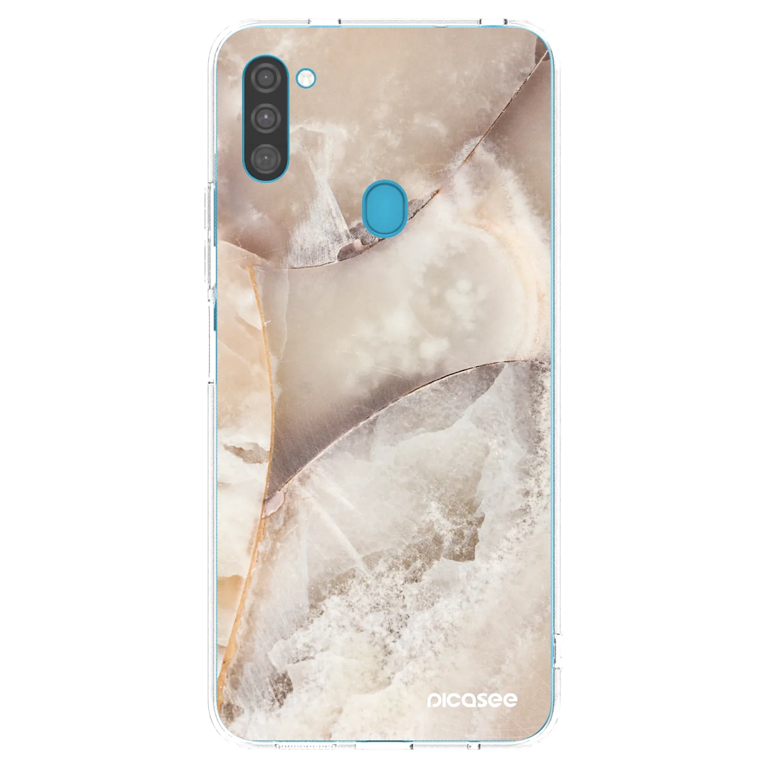 Picasee διαφανής θήκη σιλικόνης Samsung Galaxy M11 - Cream marble