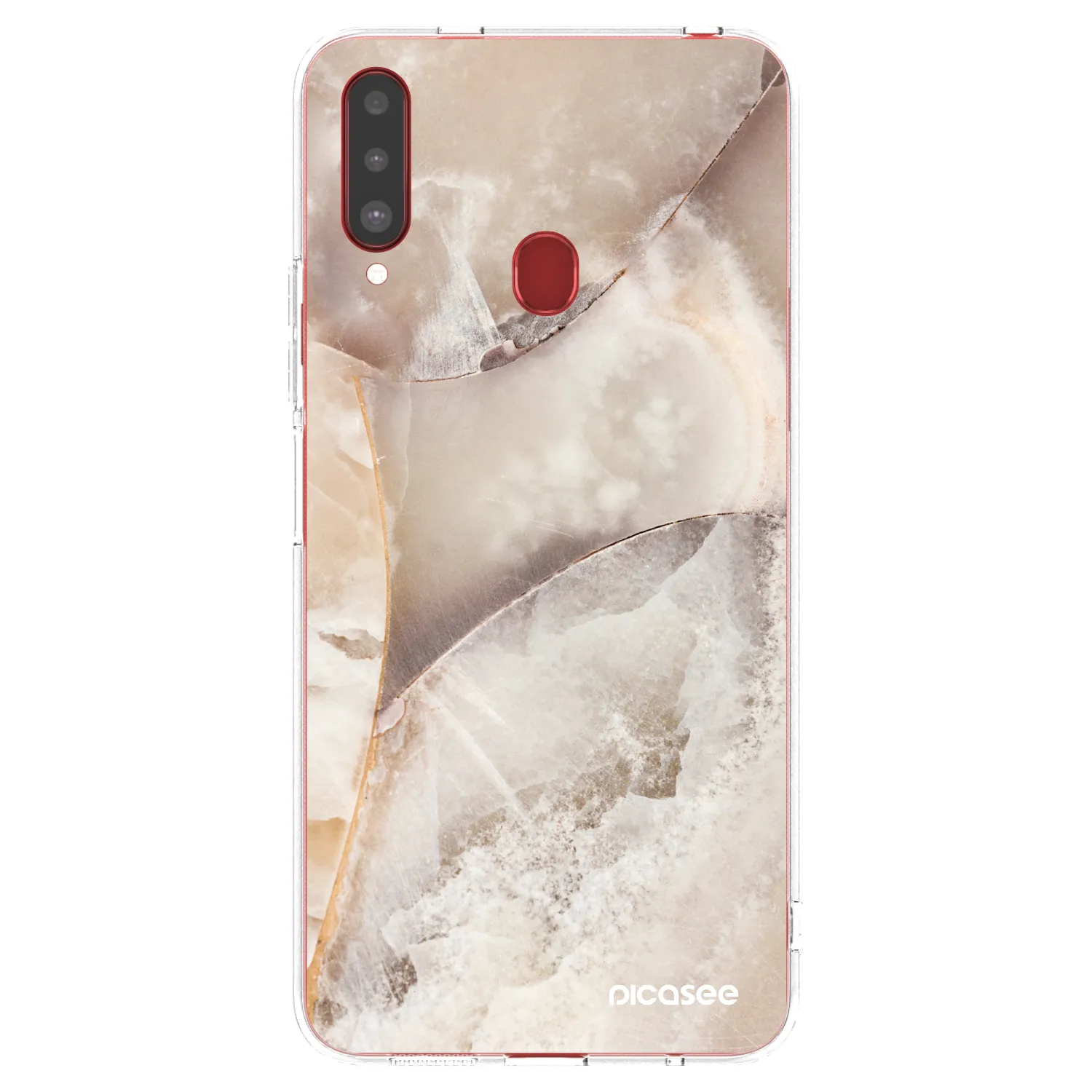 Picasee διαφανής θήκη σιλικόνης Samsung Galaxy A20s - Cream marble