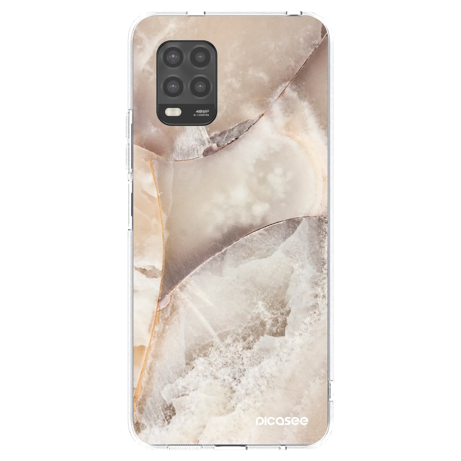 Picasee διαφανής θήκη σιλικόνης Xiaomi Mi 10 Lite - Cream marble