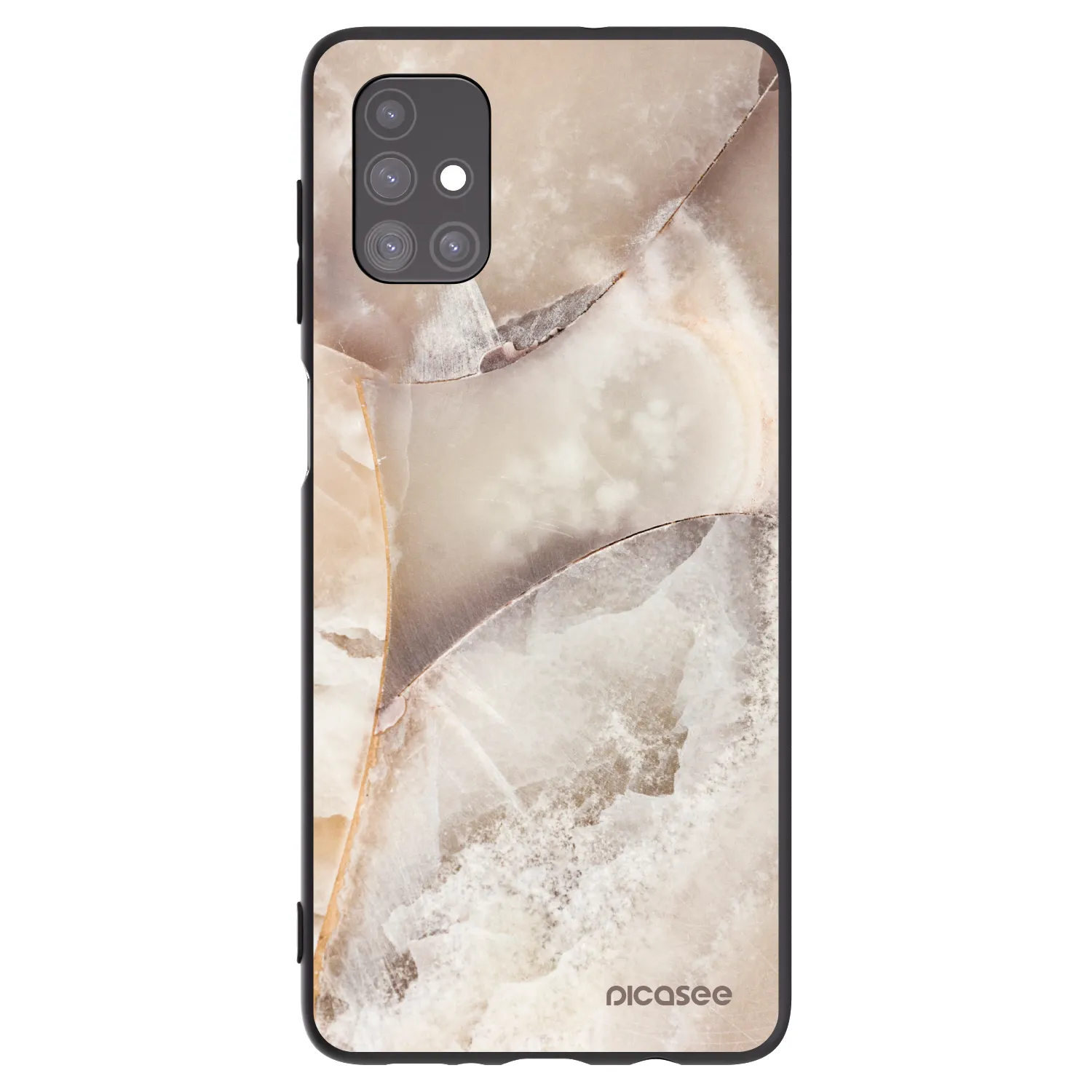 Picasee Μαύρη θήκη σιλικόνης για Samsung Galaxy M51 M515F - Cream marble