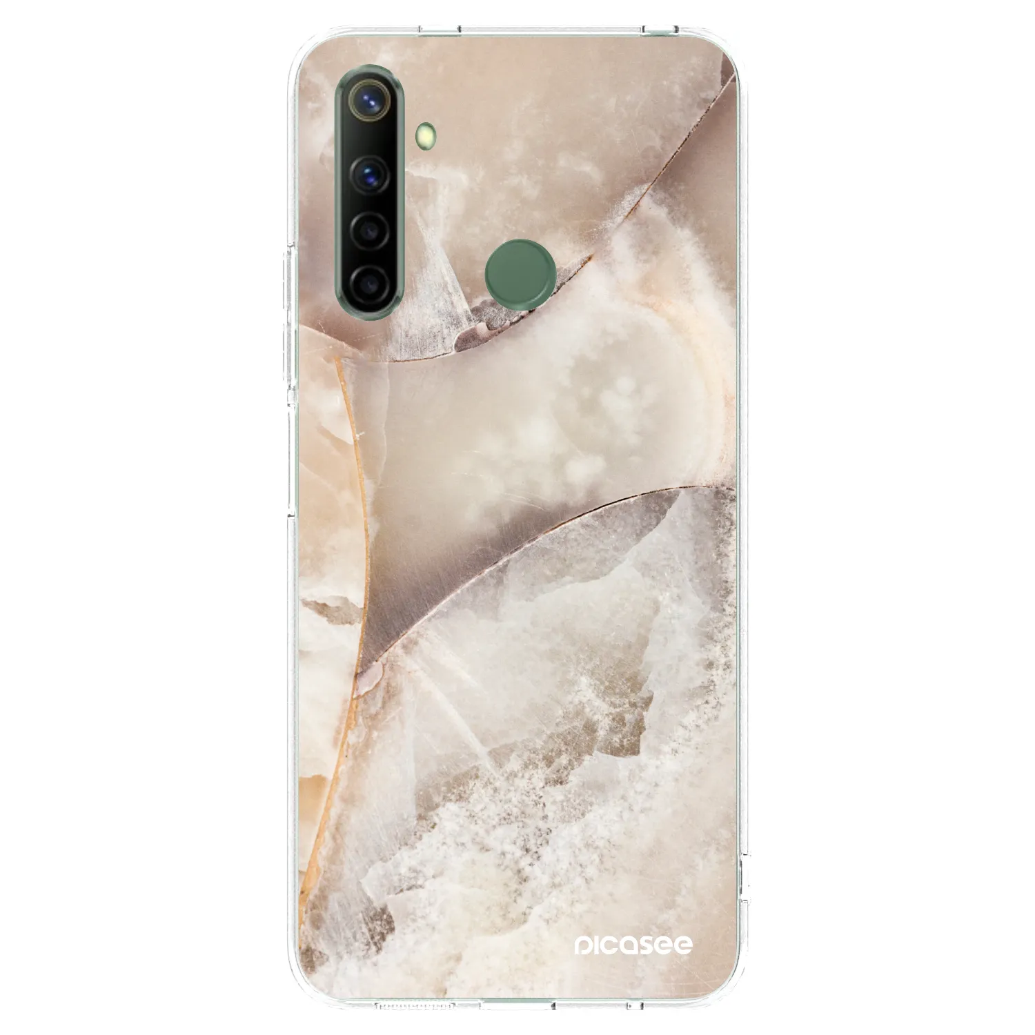 Picasee διαφανής θήκη σιλικόνης Realme 6i - Cream marble