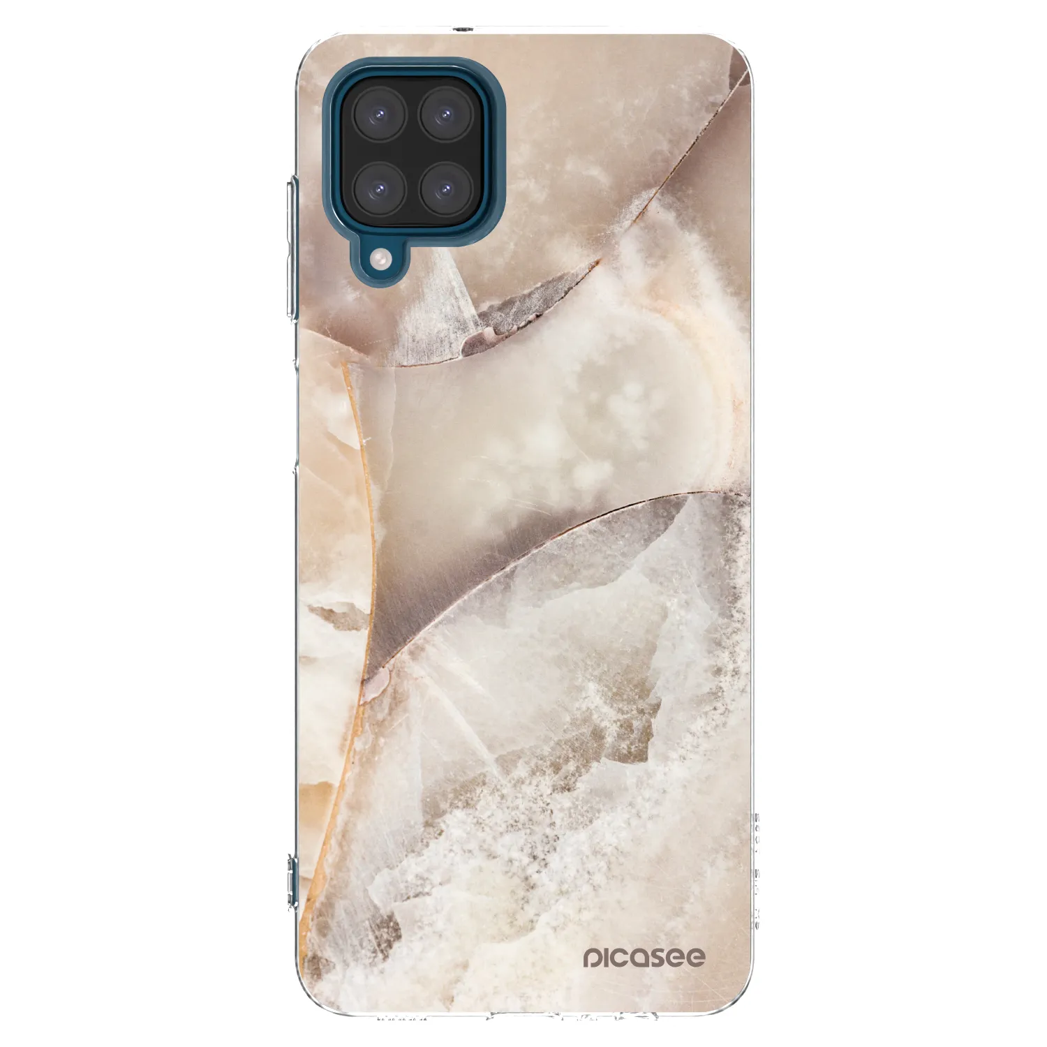 Picasee διαφανής θήκη σιλικόνης Samsung Galaxy A12 A125F - Cream marble