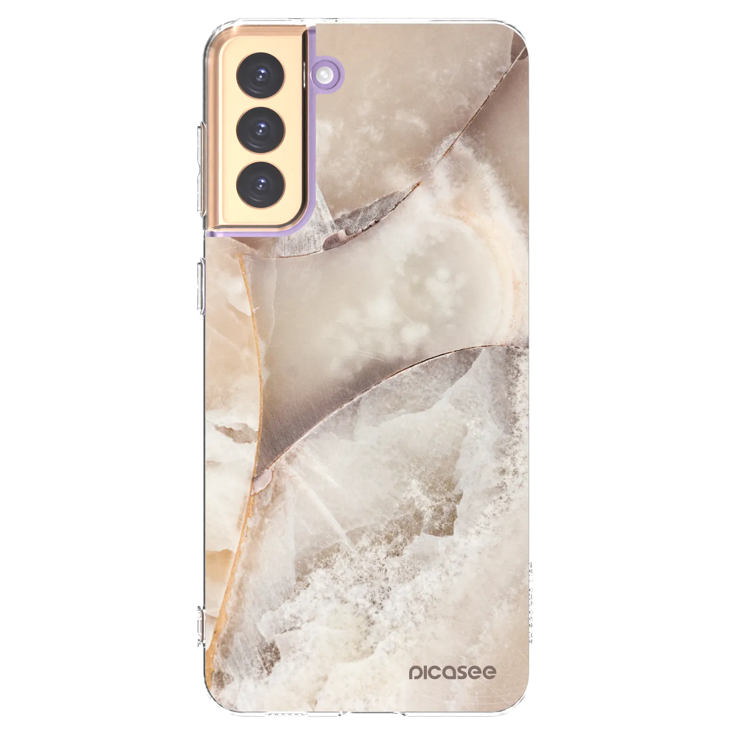 Picasee διαφανής θήκη σιλικόνης Samsung Galaxy S21+ 5G G996F - Cream marble