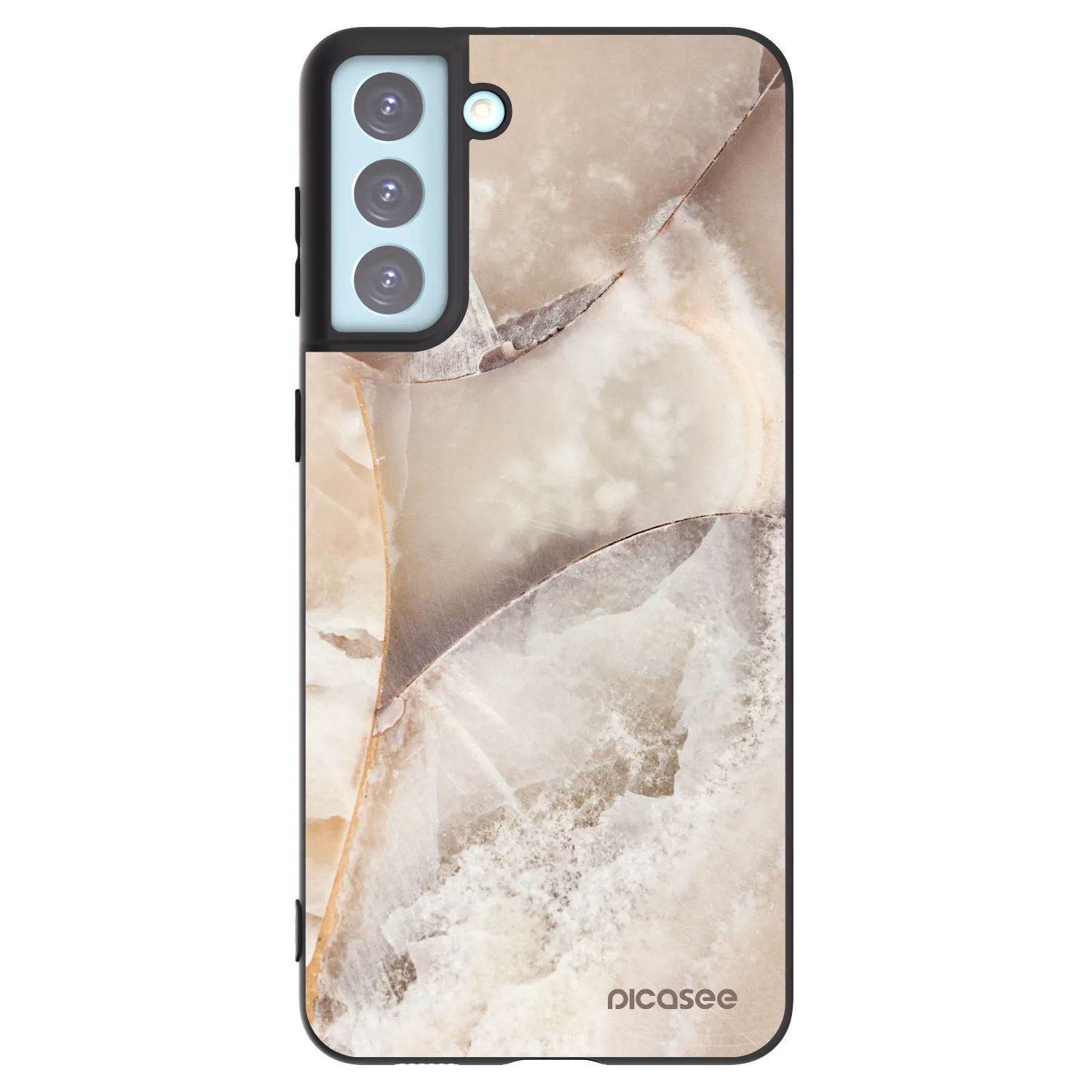Picasee Μαύρη θήκη σιλικόνης για Samsung Galaxy S21+ 5G G996F - Cream marble