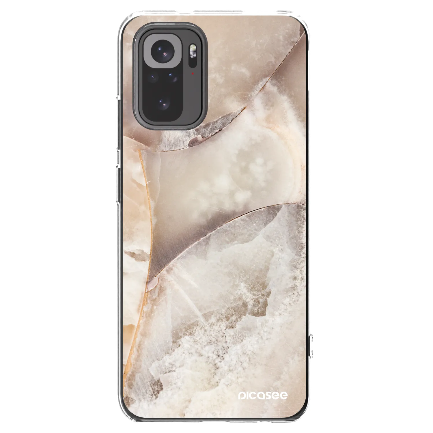 Picasee διαφανής θήκη σιλικόνης Xiaomi Redmi Note 10 - Cream marble