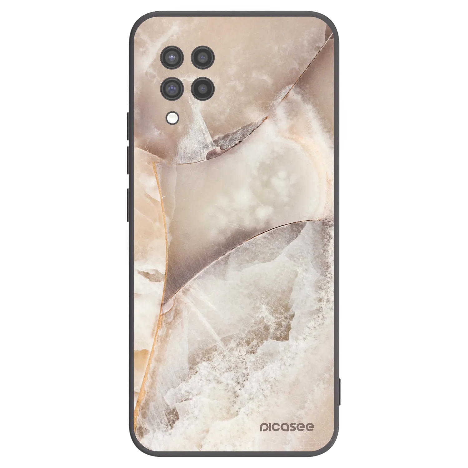 Picasee Μαύρη θήκη σιλικόνης για Samsung Galaxy A42 A426B - Cream marble