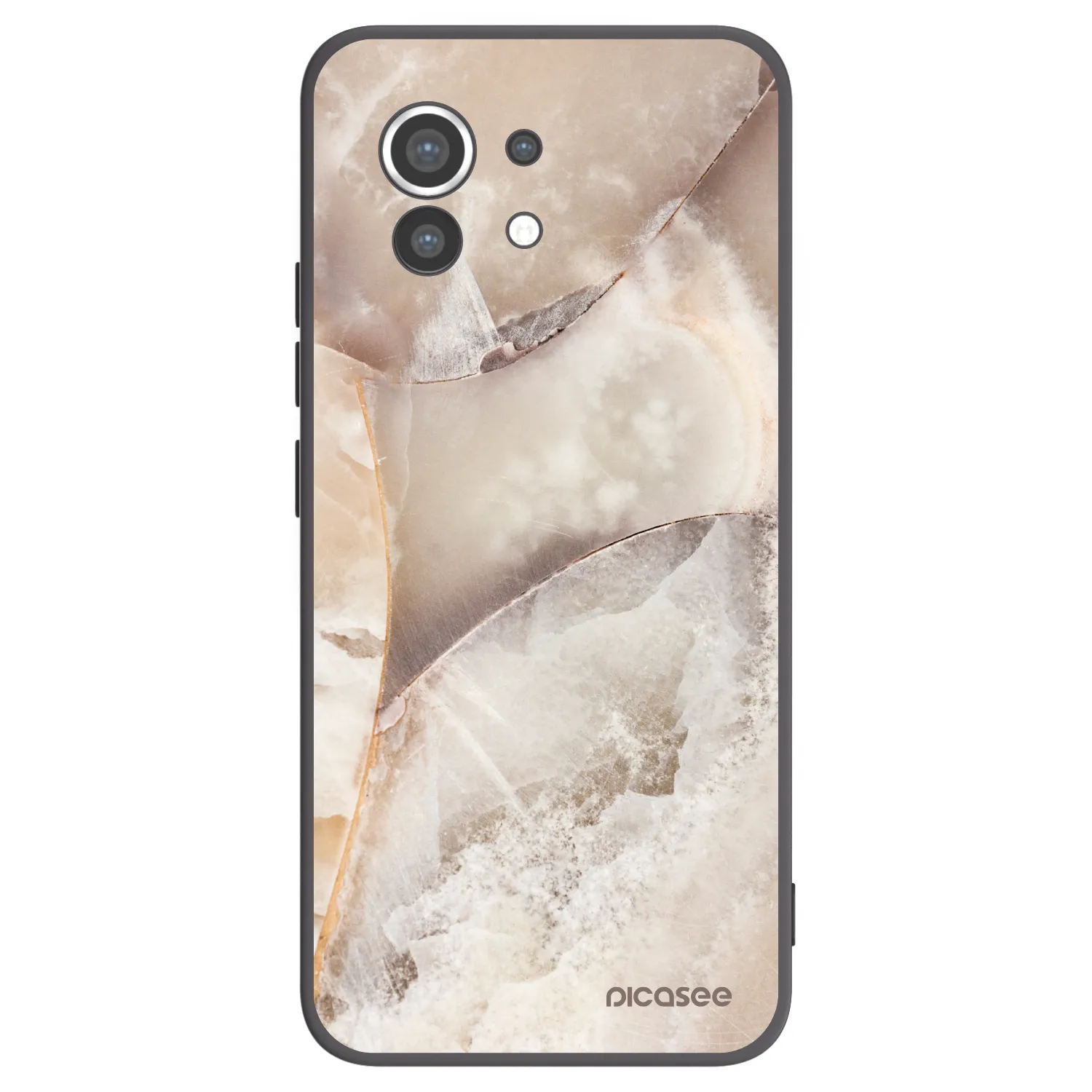 Picasee Μαύρη θήκη σιλικόνης για Xiaomi Mi 11 - Cream marble