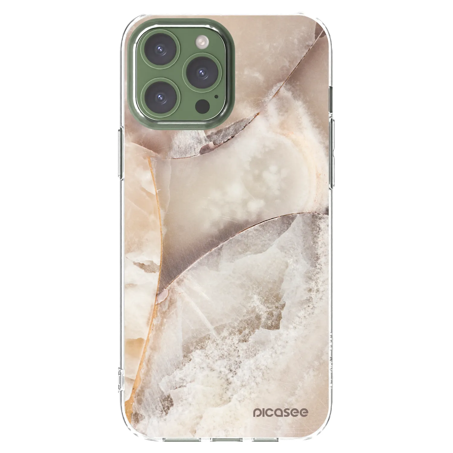 Picasee διαφανής θήκη σιλικόνης Apple iPhone 13 Pro Max - Cream marble