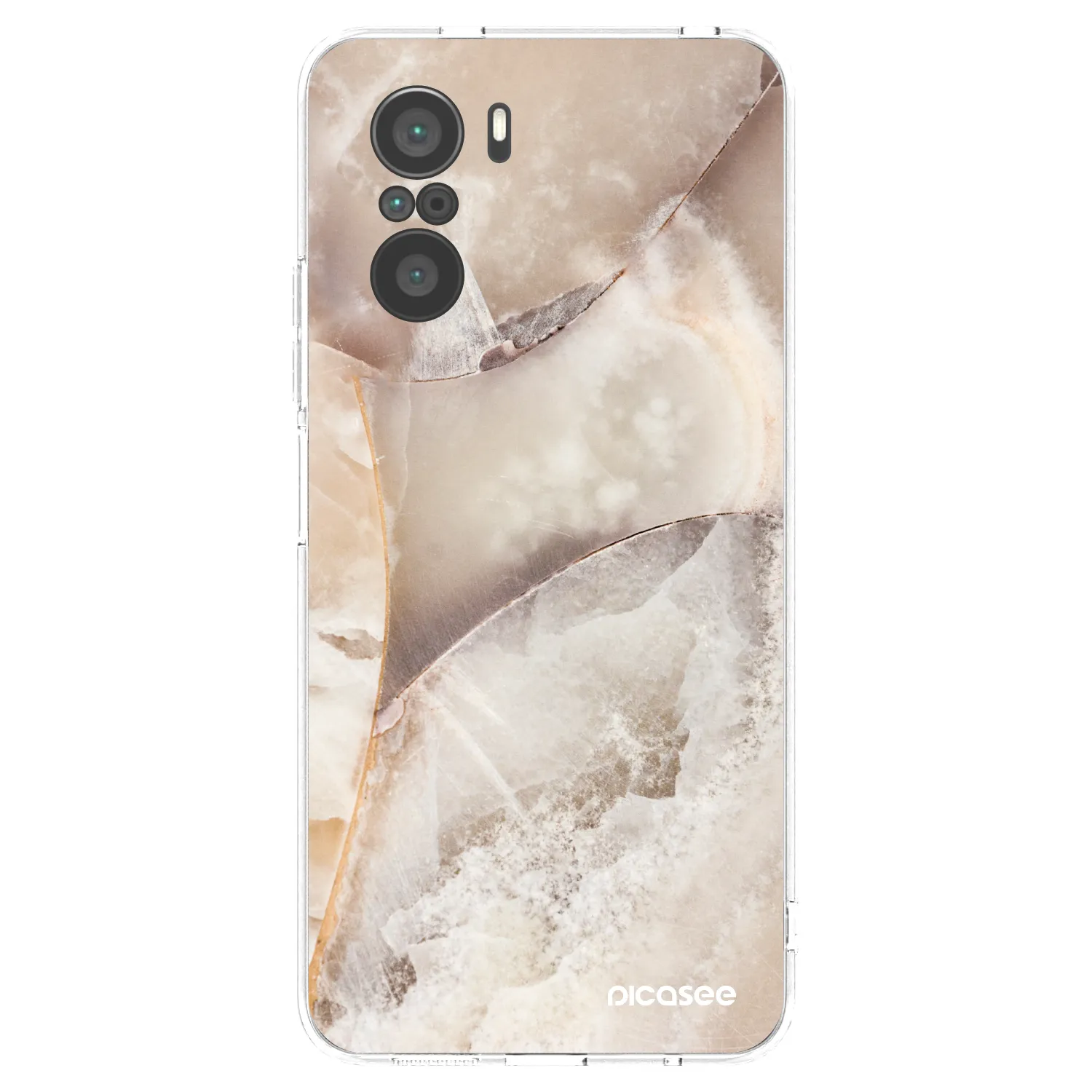 Picasee διαφανής θήκη σιλικόνης Xiaomi Poco F3 - Cream marble