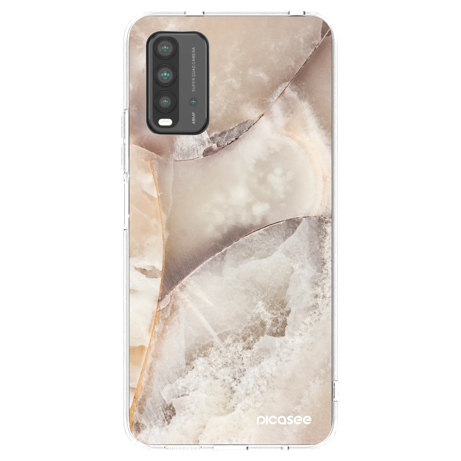 Picasee διαφανής θήκη σιλικόνης Xiaomi Redmi 9T - Cream marble