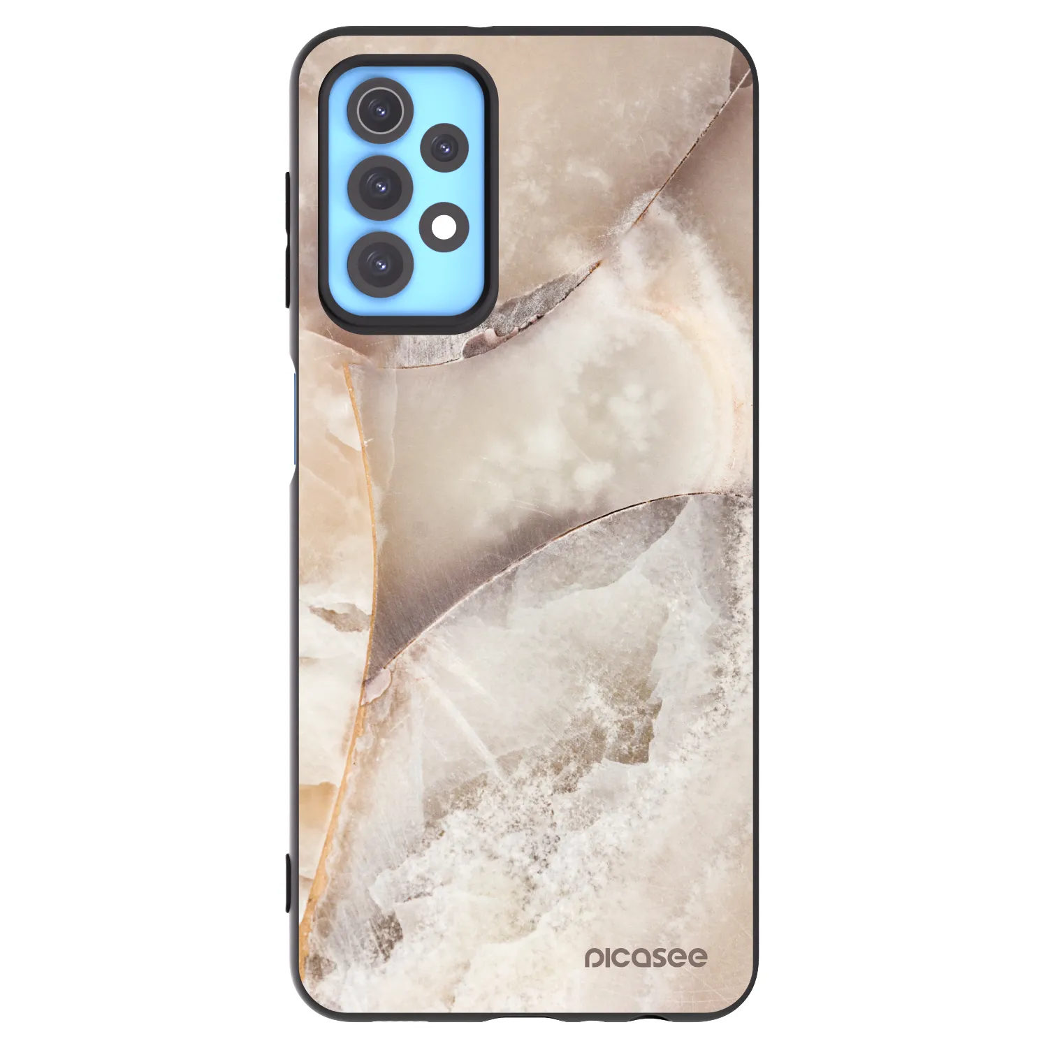 Picasee Μαύρη θήκη σιλικόνης για Samsung Galaxy A32 4G SM-A325F - Cream marble
