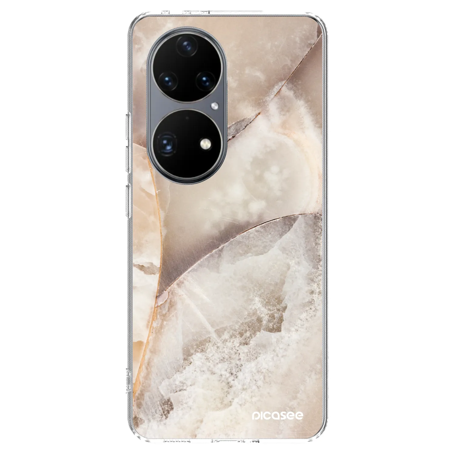 Picasee διαφανής θήκη σιλικόνης Huawei P50 - Cream marble