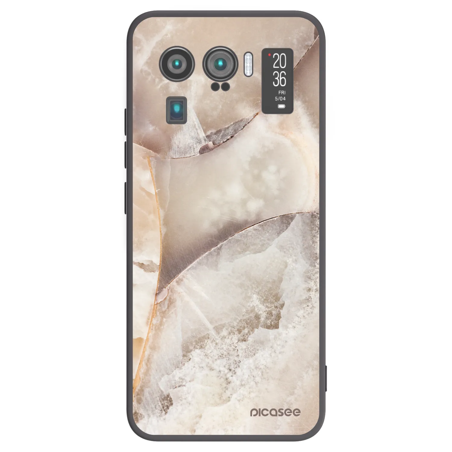 Picasee Μαύρη θήκη σιλικόνης για Xiaomi Mi 11 Ultra - Cream marble
