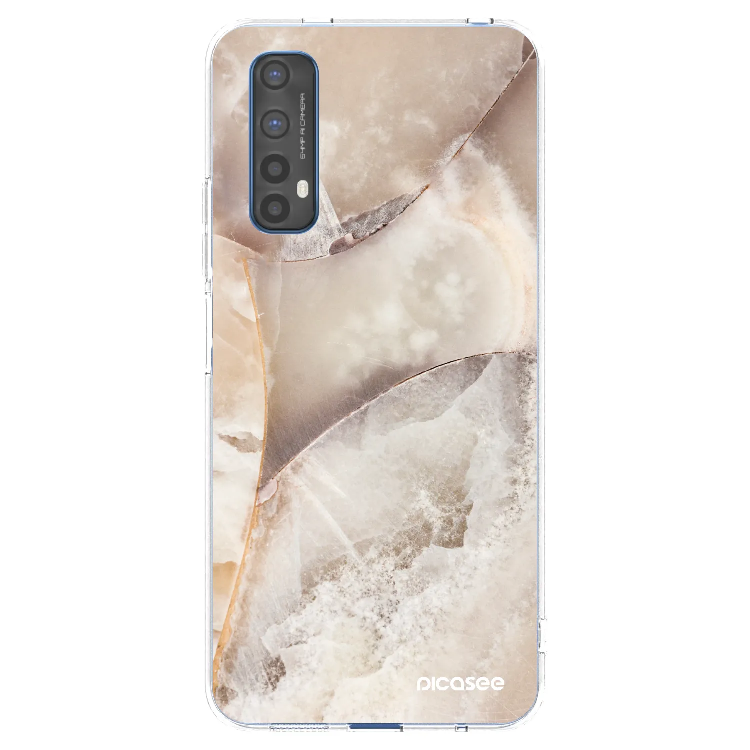 Picasee διαφανής θήκη σιλικόνης Realme 7 - Cream marble