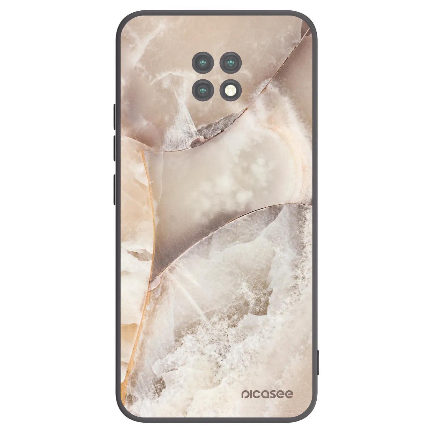 Picasee Μαύρη θήκη σιλικόνης για Xiaomi Redmi Note 9T - Cream marble