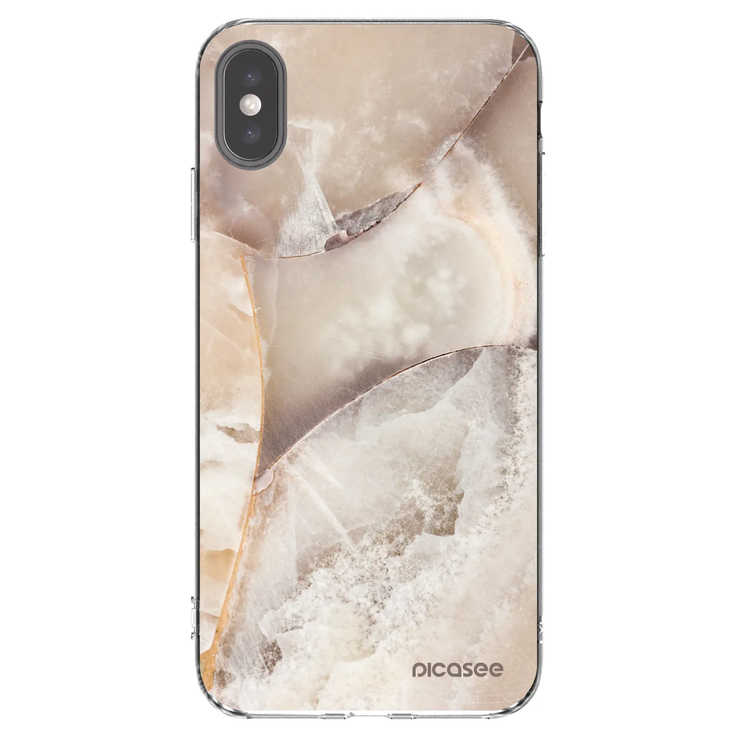 Picasee διαφανής θήκη σιλικόνης Apple iPhone XS Max - Cream marble