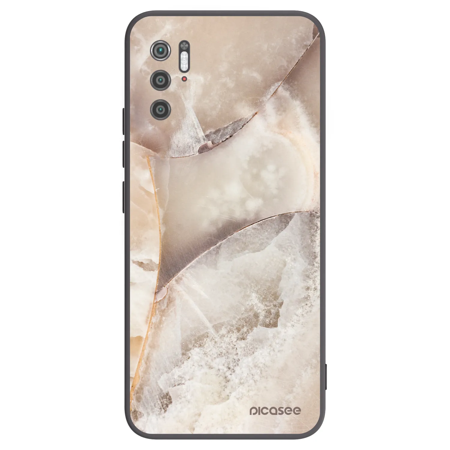 Picasee Μαύρη θήκη σιλικόνης για Xiaomi Poco M3 Pro 5G - Cream marble