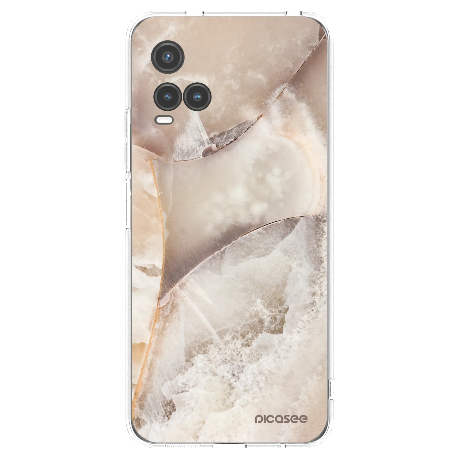 Picasee διαφανής θήκη σιλικόνης Vivo Y33s - Cream marble