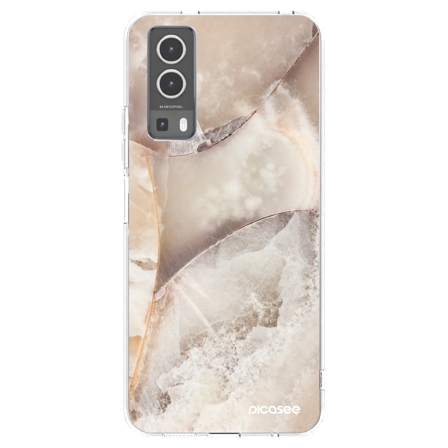Picasee διαφανής θήκη σιλικόνης Vivo Y72 5G - Cream marble