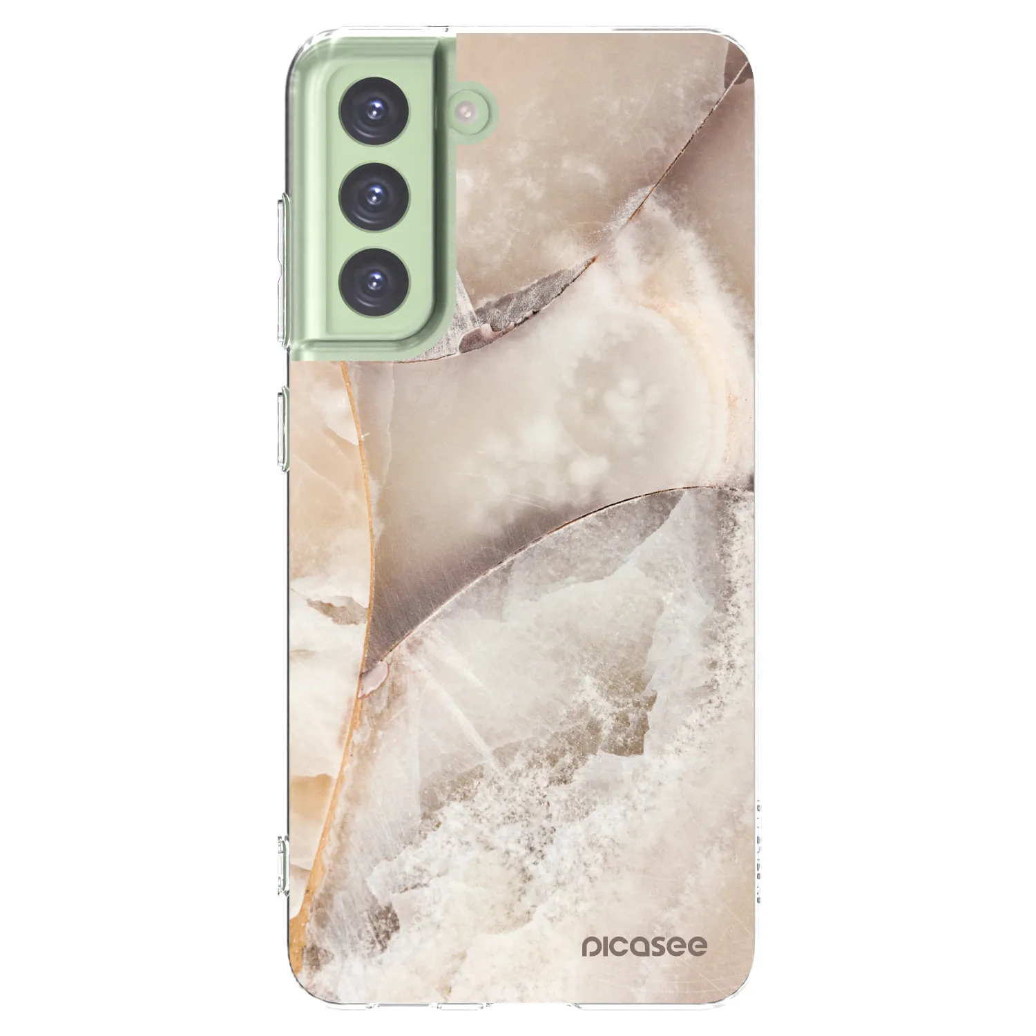 Picasee διαφανής θήκη σιλικόνης Samsung Galaxy S21 FE 5G - Cream marble
