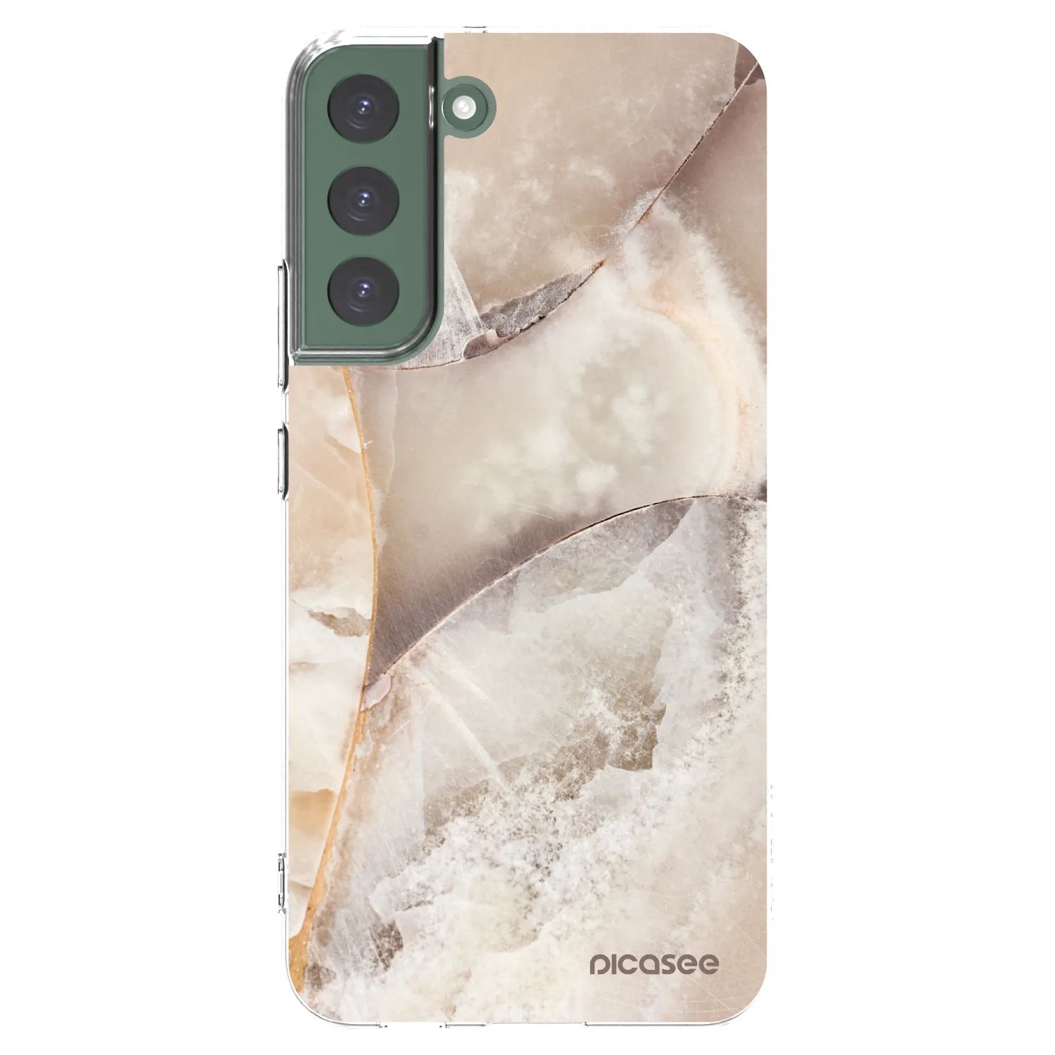 Picasee διαφανής θήκη σιλικόνης Samsung Galaxy S22+ 5G - Cream marble