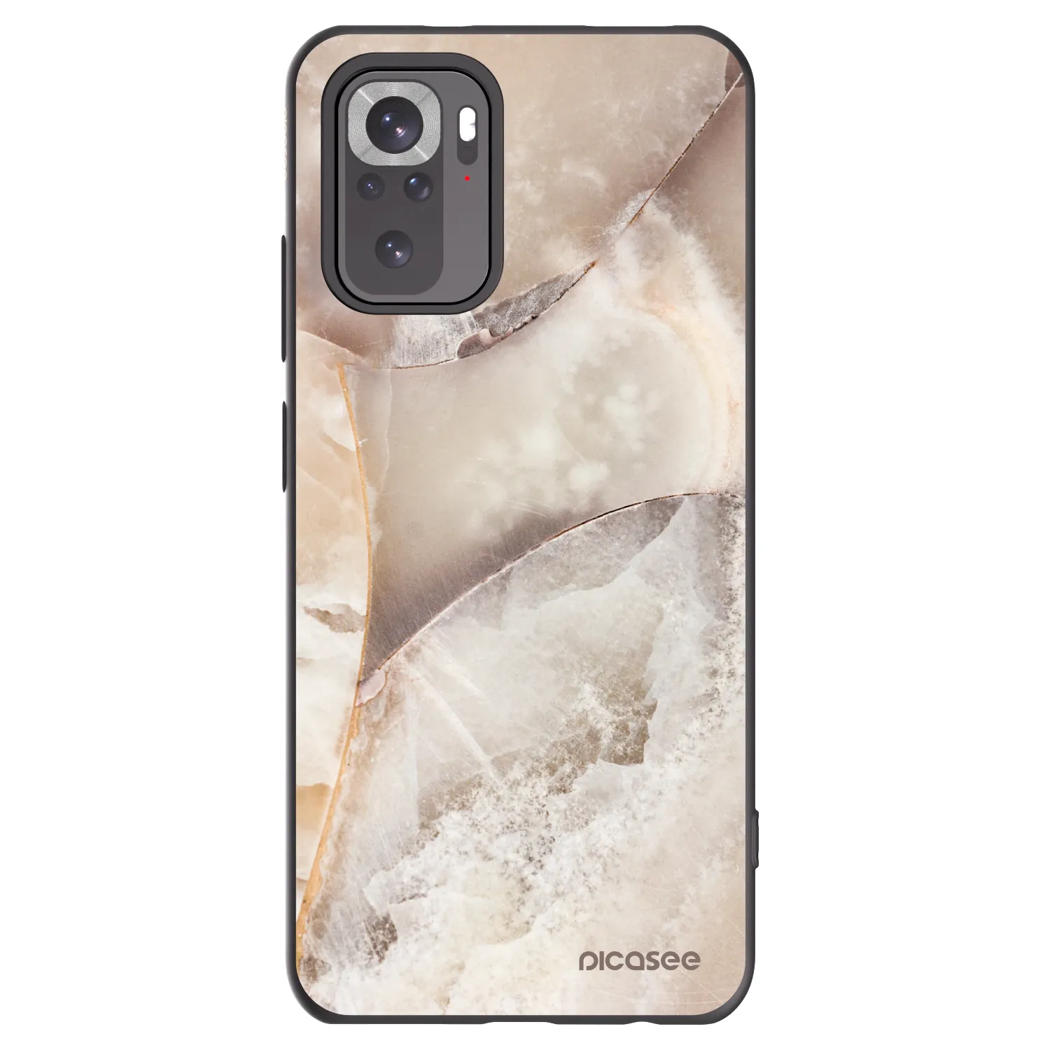 Picasee Μαύρη θήκη σιλικόνης για Xiaomi Redmi Note 11S 4G - Cream marble