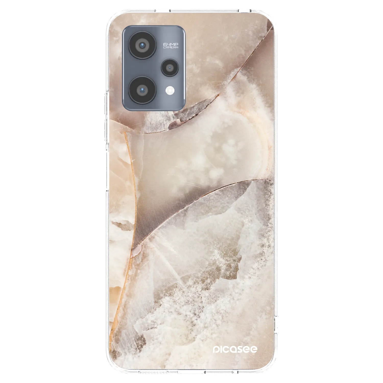 Picasee διαφανής θήκη σιλικόνης Realme 9 Pro 5G - Cream marble