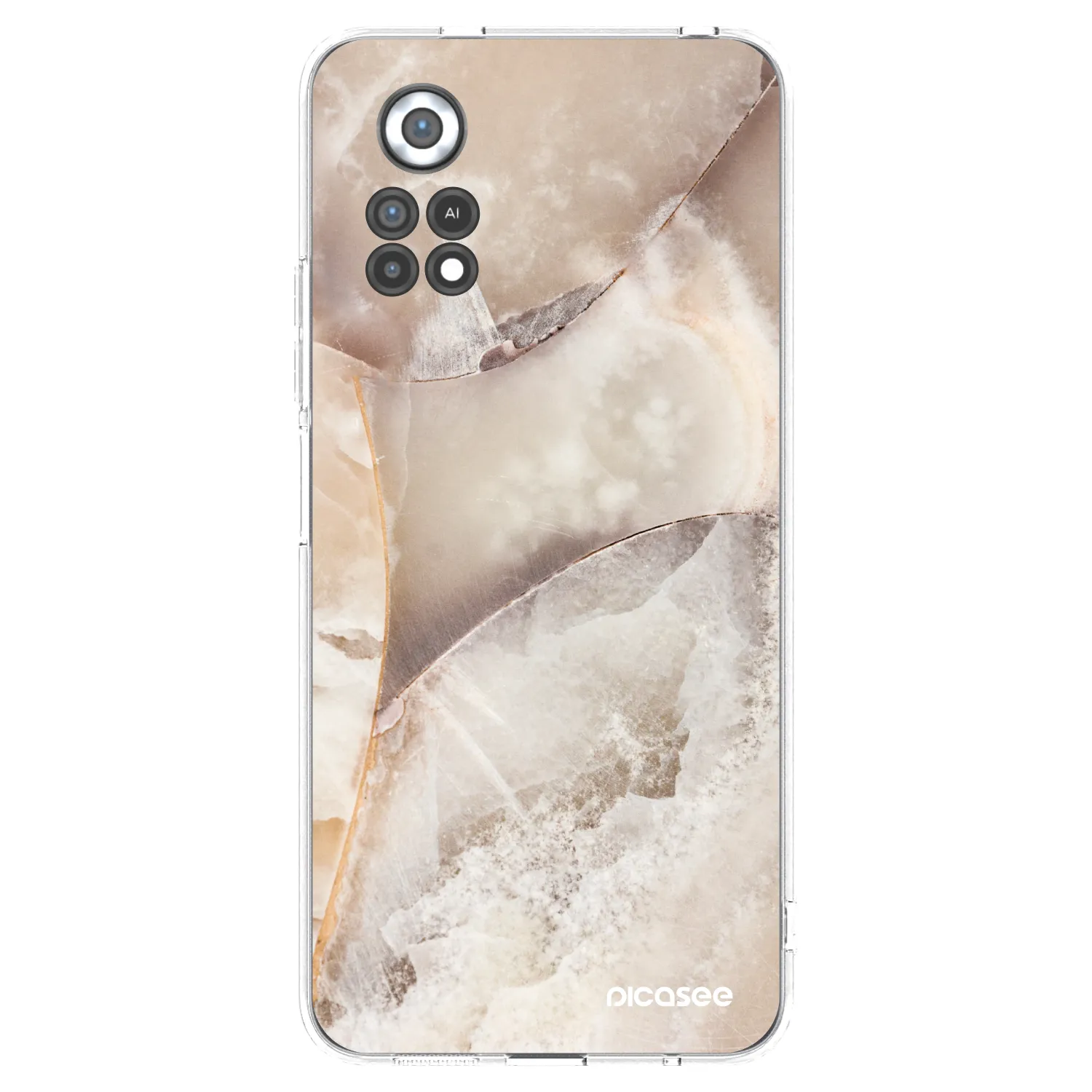 Picasee διαφανής θήκη σιλικόνης Xiaomi Poco X4 Pro 5G - Cream marble