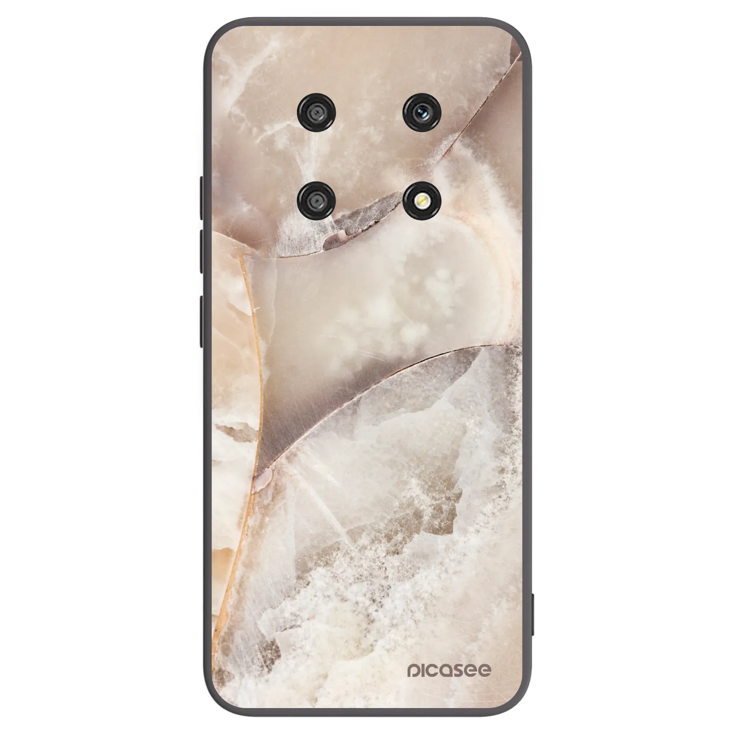 Picasee Μαύρη θήκη σιλικόνης για Honor Magic4 Lite 5G - Cream marble