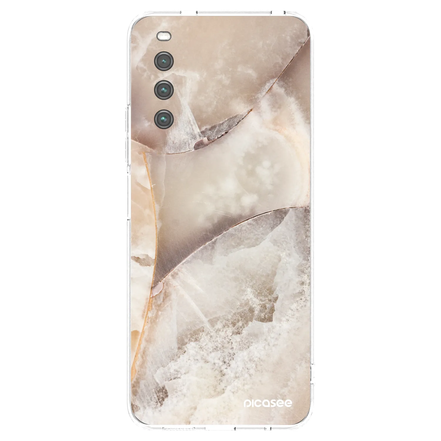 Picasee διαφανής θήκη σιλικόνης Sony Xperia 10 IV 5G - Cream marble