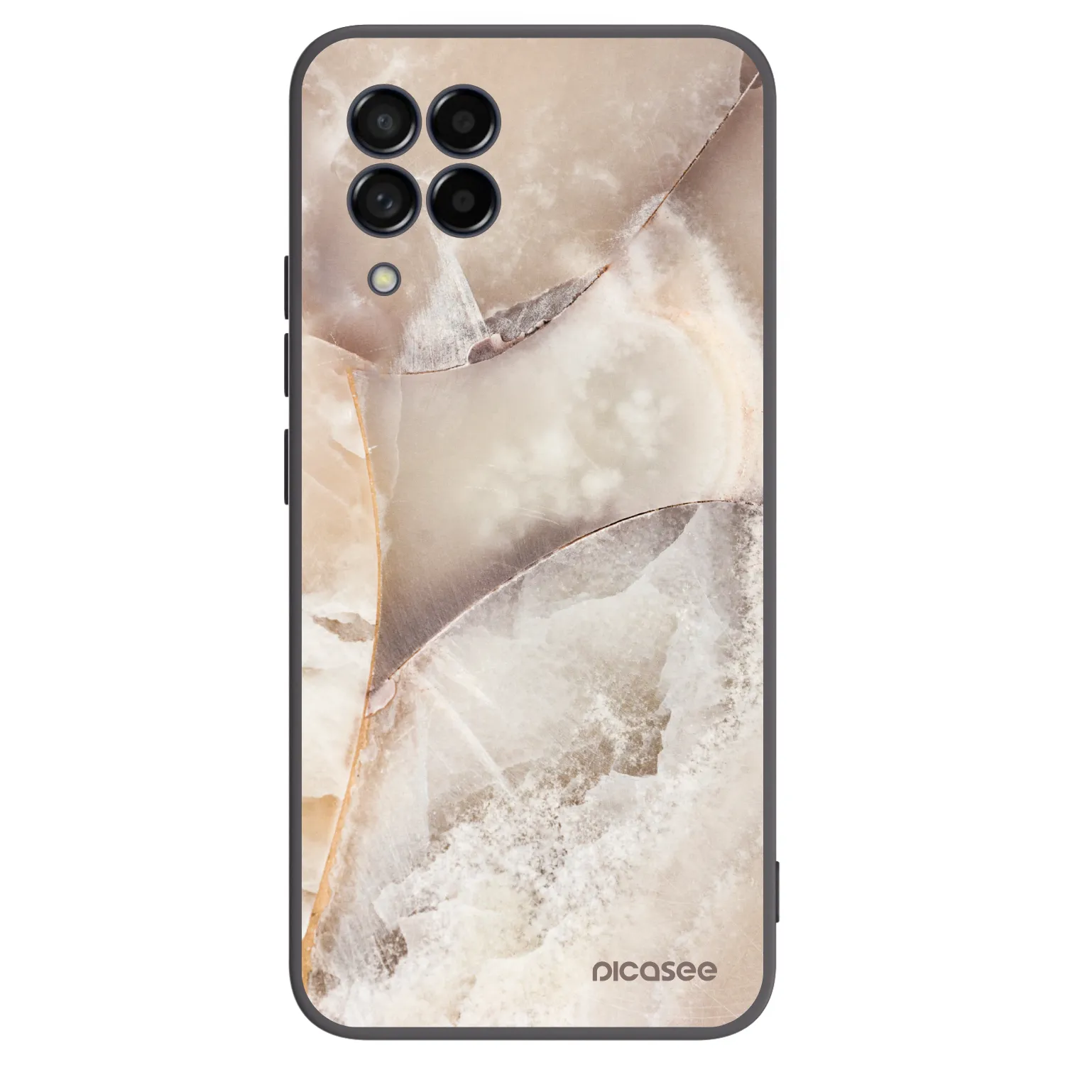 Picasee Μαύρη θήκη σιλικόνης για Samsung Galaxy M53 5G - Cream marble