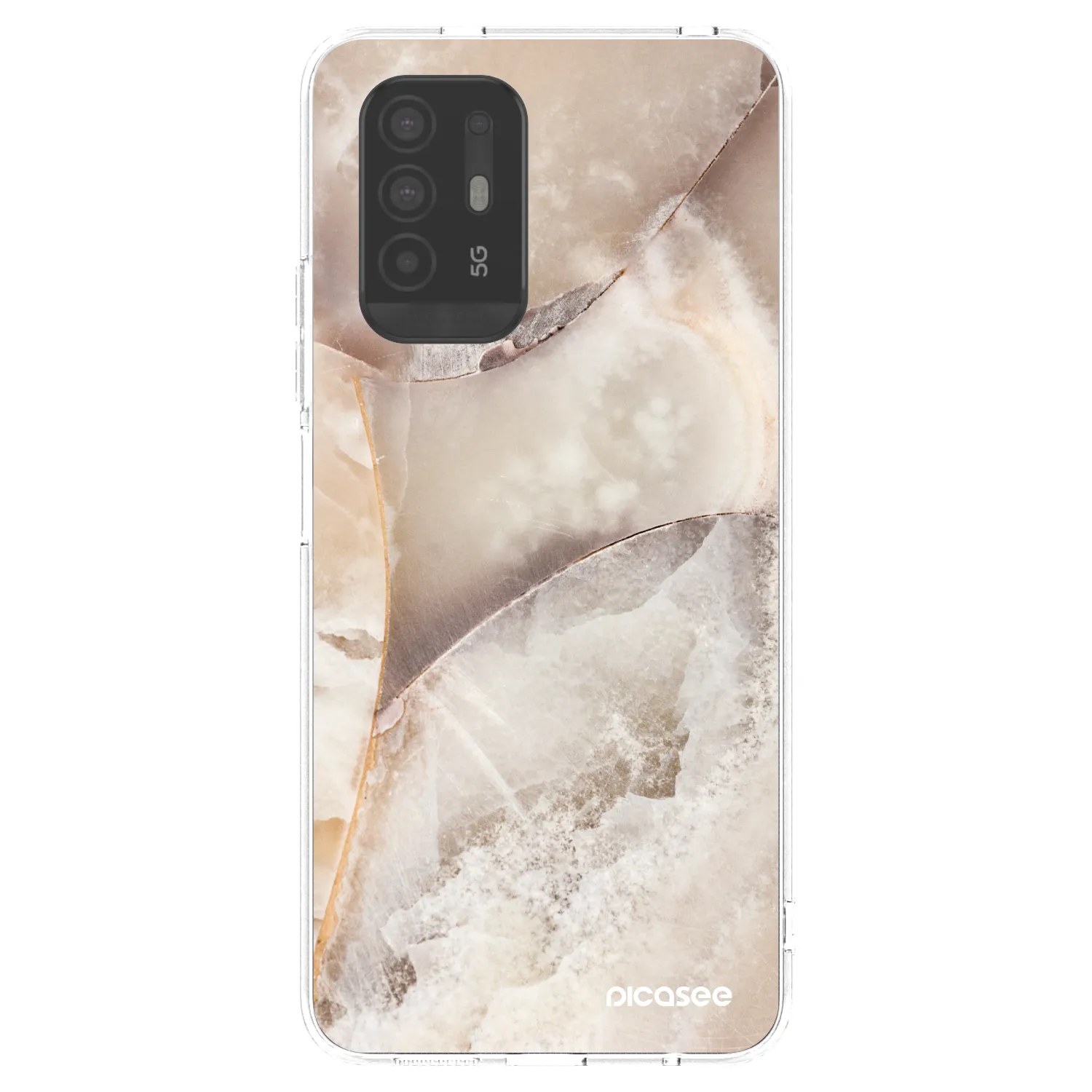 Picasee διαφανής θήκη σιλικόνης OPPO A94 5G - Cream marble
